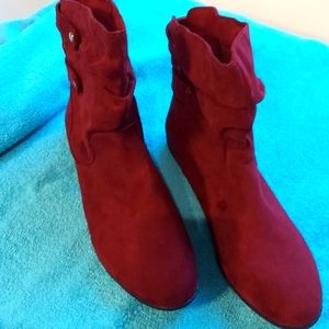 Rich Burgundy Ankle Boots